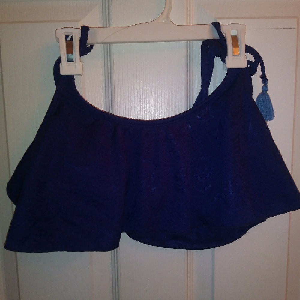 Women's blue bathing suit top